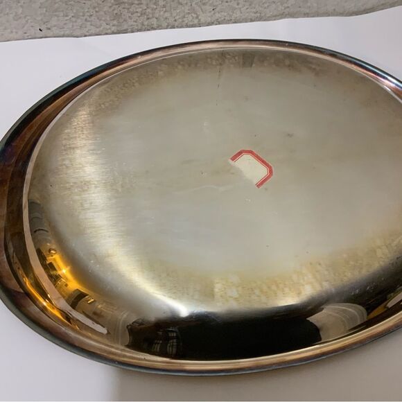 Antique Casual Webster Wilcox Oval Silver plated Plate tray - Picture 4 of 5